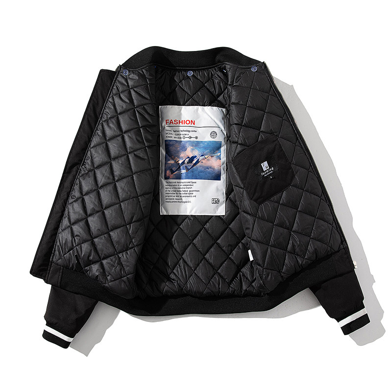 한국 스타일 느슨한 인기 캐주얼 재킷 자수 야구 유니폼 남성과 여성 가을 겨울 유행 브랜드 두꺼운 면화 폭격기 재킷