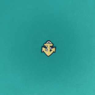 迷你金色船锚印度丝手工缝制鞋子包包服饰男女配饰胸针包邮通用