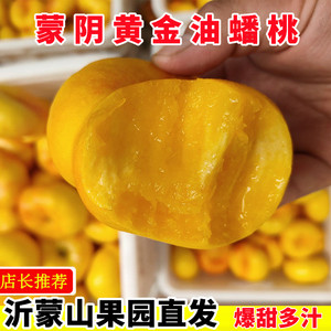 黄金油蟠桃山东蒙阴爆甜多汁实惠