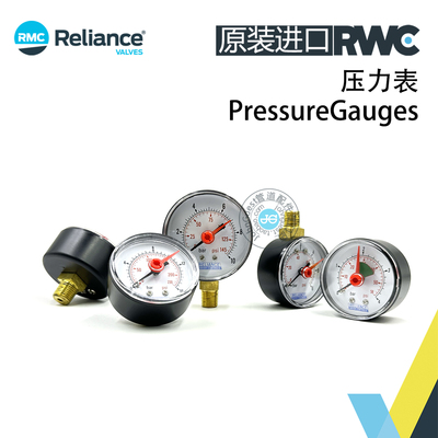 RWC原装进口Reliance压力表水压刻度表精准测压表Bar&Psi单位显示