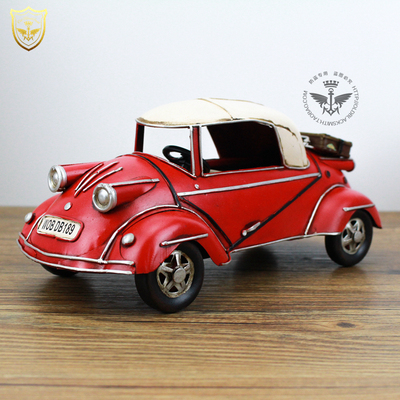 手工铁艺德国三轮车餐厅模型