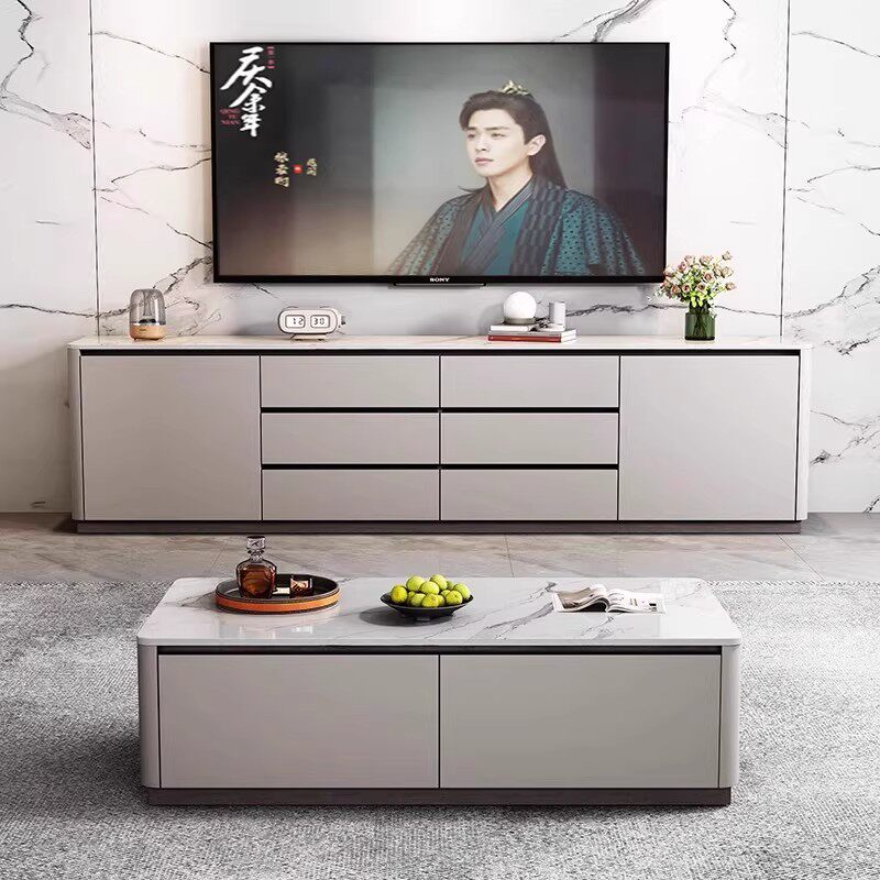 现代简约电视柜茶几组合小户型储物柜客厅家具套装定制收纳储物柜