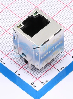 HR915310AE 工业级 RJ45 带灯网络变压器 单口180度100M 现货供应