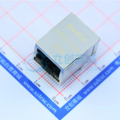 全新正品 HR911130A /HY911130A 带灯千兆RJ45 网络接口插座