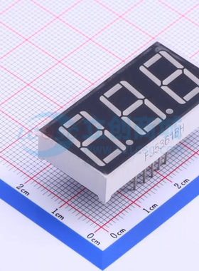 LED数码管 FJ5361BH 插件 3位 红色 共阳极 原装 电子元器件配单