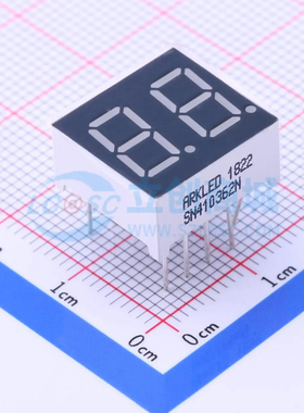 SN410362N插件DIP-10 0.36英寸LED数码管共阳两位红色高亮显示屏