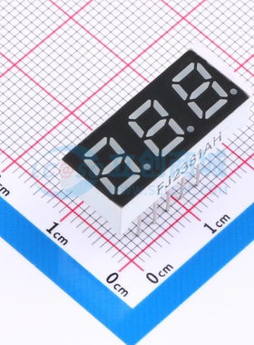 FJ2381AH 插件22.5x10mm 0.28英寸三位红色共阴数码管LED显示模块