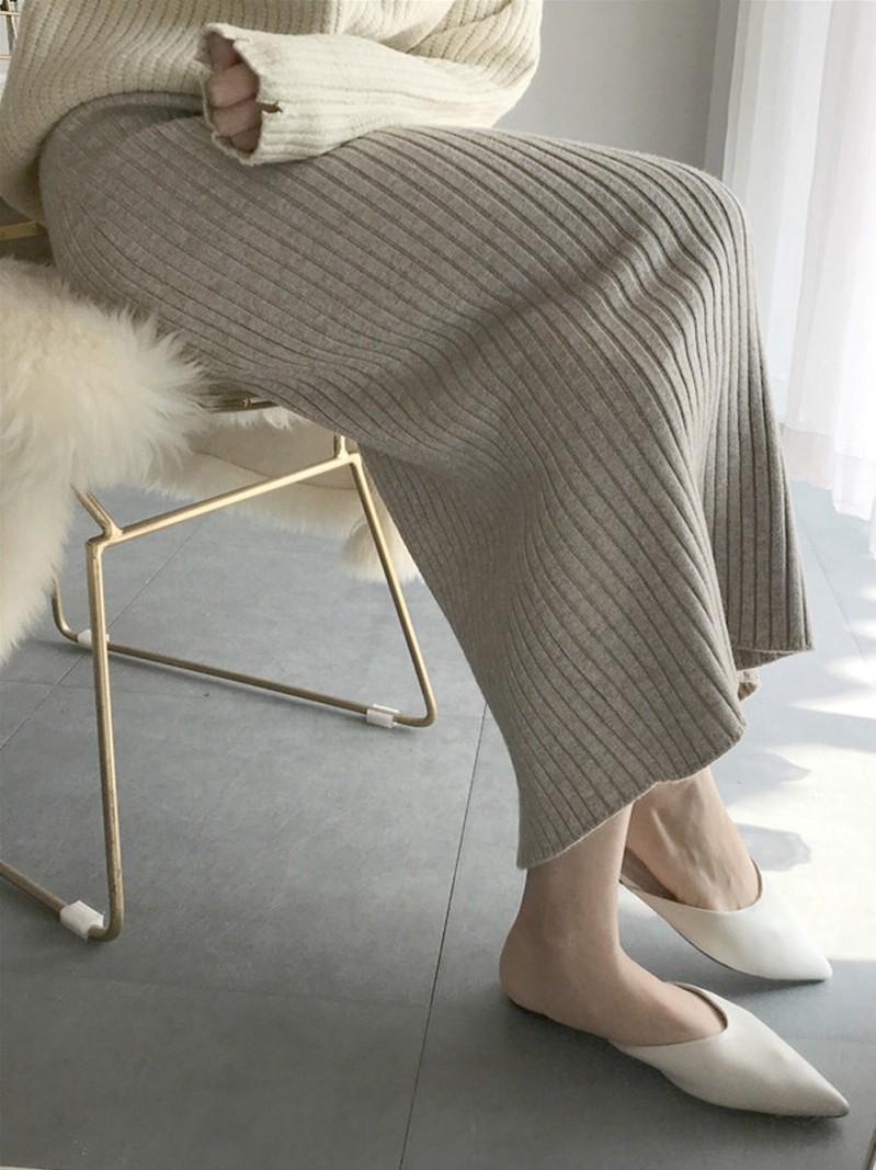 裙子女秋冬针织半身裙加厚韩版一步裙复古高腰长裙显瘦修身包臀裙,女装/女士精品,半身裙,淘宝优惠券,粉丝福利购,淘宝优惠卷