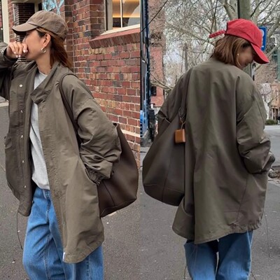 iamstudio 秋冬爆款8860经典宽松版型中长小立领极简风衣外套