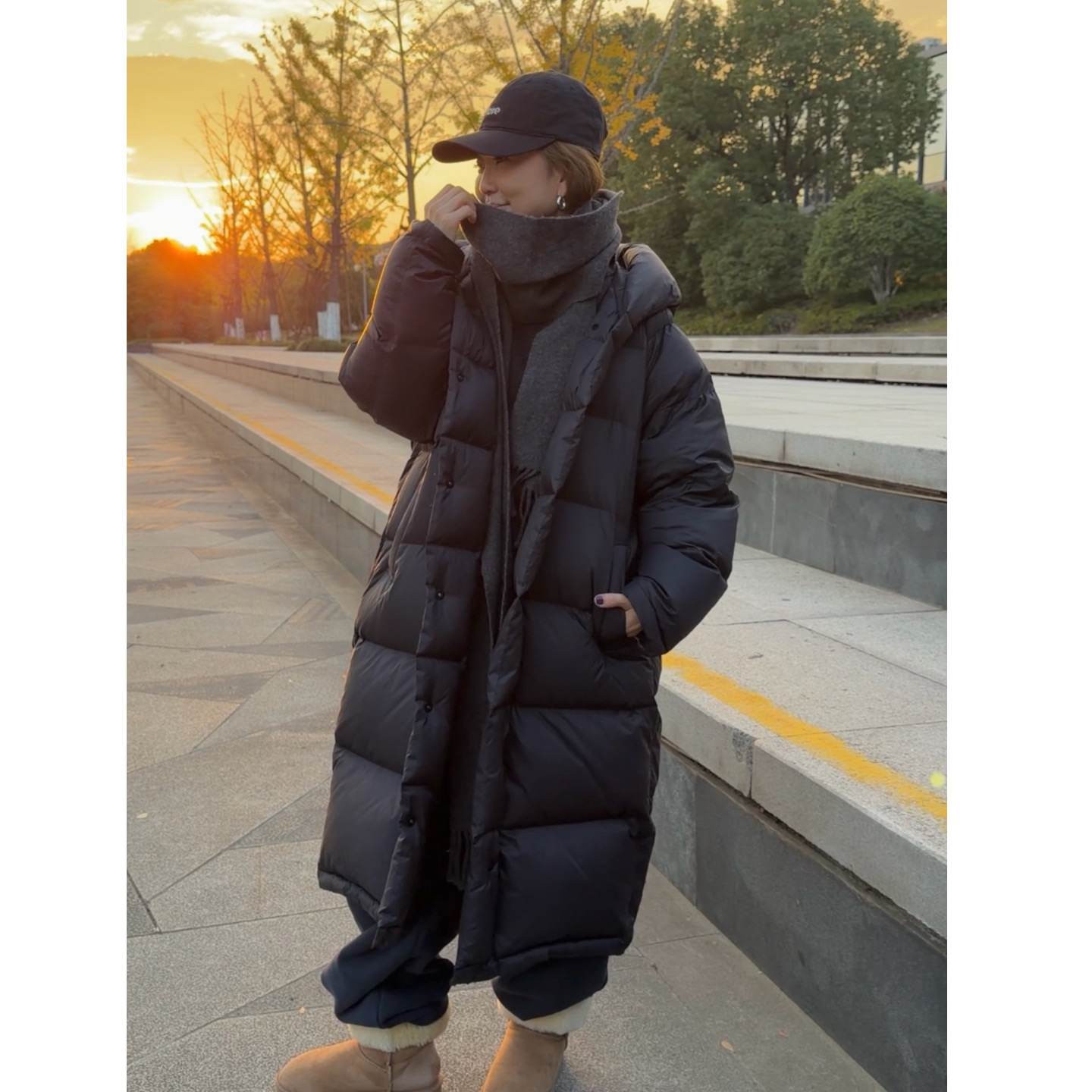 iamstudio 360g鹅绒长款保命羽绒服 5111性价比非常高