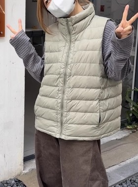 iamstudio 三花白鹅绒3630超轻便基础款保暖排骨鹅绒马甲新增黑色