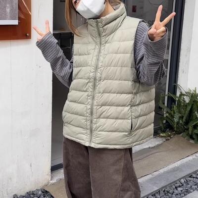 iamstudio 三花白鹅绒3630超轻便基础款保暖排骨鹅绒马甲新增黑色