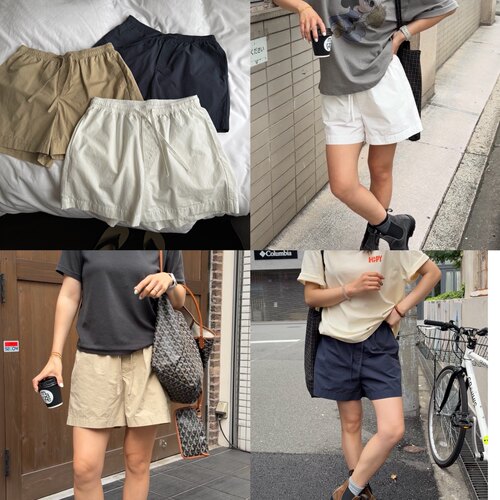 iamstudio 经典又基础的夏季棉布短裤 3393遮肉显瘦三色短裤