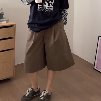 iamstudio 1295少年感卡其色中裤 春夏好搭配