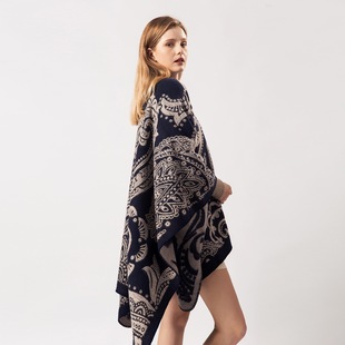 Fashion Big Cashew Nut Women's Scarf Thickened Warm Cape Ca