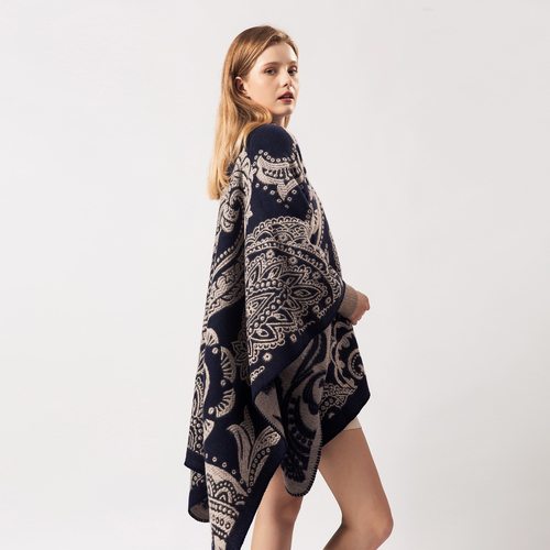 Fashion Big Cashew Nut Women's Scarf Thickened Warm Cape Ca