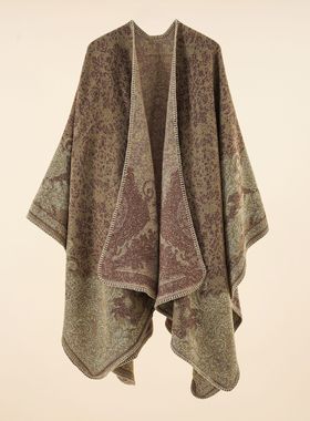 披肩外套时尚洋气高档 Cloak Scarf Women 独特漂亮女外搭空调房