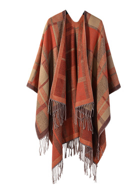 New Fashion Shawl High Neck Plaid Unisex Circled Yarn Thick