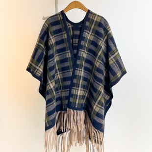 sense plaid thick travel with shawl Meilad New