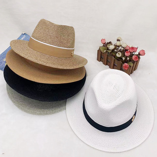 New Men's Top Hat Panama Straw Hat Sunshade Sunscreen Beach
