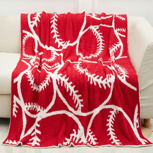 feather Half yar jacquard knitted flannel blanket