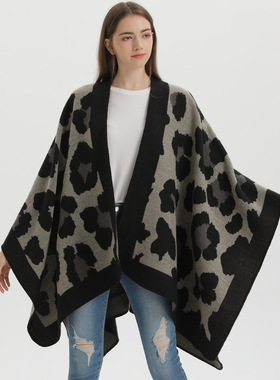 Ladiesleopardprintshawlne