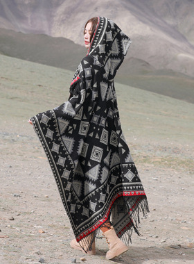Dali Tourism Ethnic Shawl Northwest Thickened Warm Scarf Wo