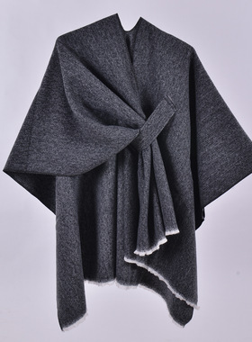 New Women's Warmth Cloak Simple Double Sided Split Imitatio