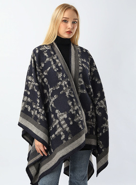 New Graffiti Famous Clan Forked Shawl Fashion Carpet Cloak