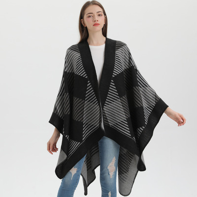 New Women's Shawl Cloak Imitation Fashion Geometric Square