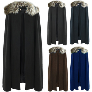 Halloween men's and women's woolen coat retro steampunk cap