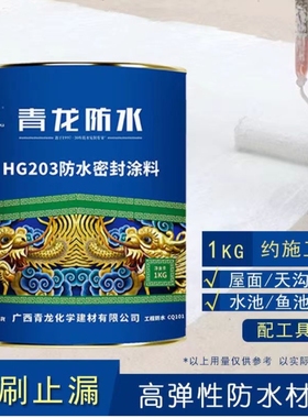 青龙CQ101HG203防水密封涂料专用水泥屋面水池聚氨酯环保防水材料