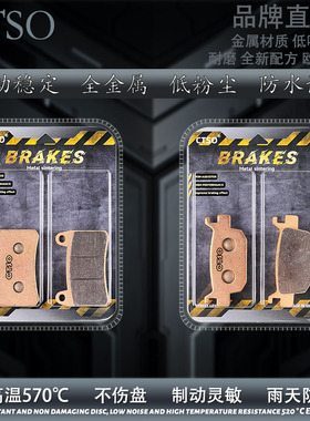 CTSO金属片适钱江QJMOTOR 闪350S SRV QJ350-12烧结碟刹皮刹车片