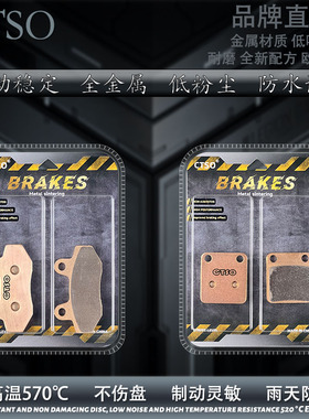 CTSO金属皮适用华洋TT150越野摩托车19年款140cc烧结耐磨碟刹片
