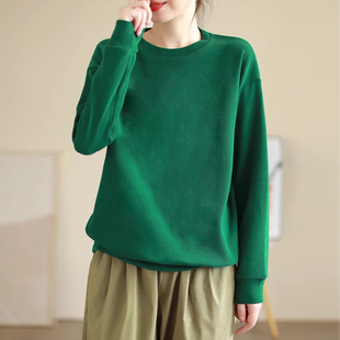 纯棉卫衣女2025春装新款爆款美式宽松加厚秋冬外套女款秋装上衣