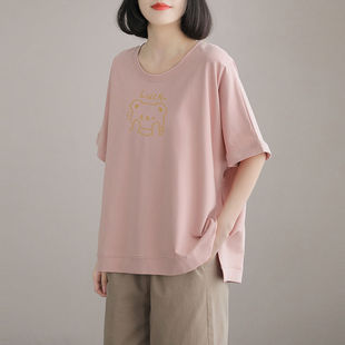欧洲站白色短袖2023新款欧货夏装纯棉t恤女百搭宽松显瘦简约ins潮