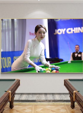 潘晓婷王钟瑶台球厅装饰画