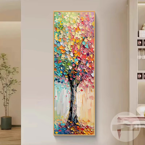 发财树入户玄关装饰画