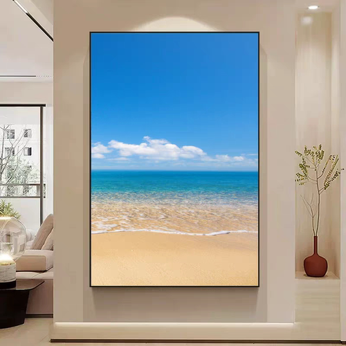 风景入户门玄关装饰画大海客厅