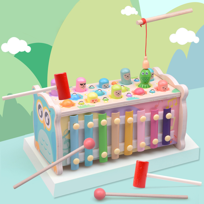 大号五合一打地鼠玩具1一3周男女