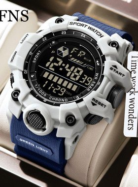 OFNS品牌新款游泳防水手表夜光时尚简约电子表多功能学生腕表男士