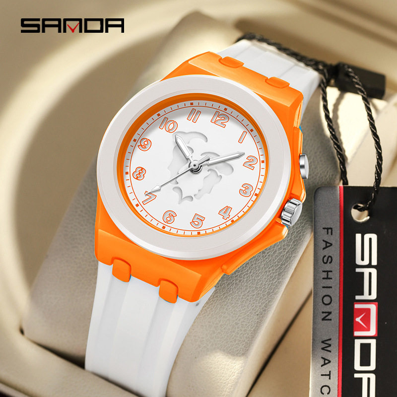 三达星座系列男表女表夜光防水儿童手表简约12数字考试专用学生表