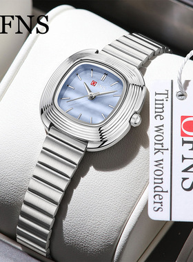 OFNS品牌新款女士手表高级感小众贝母防水女腕表轻薄方形石英表女