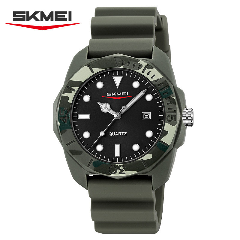 时刻美商务男士手表时尚潮流腕表户外休闲学生防水石英表夜光日历