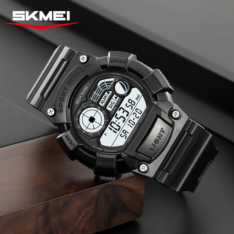 时刻美户外运动迷彩手表闹钟腕表男款多功能防水学生倒计时男士潮