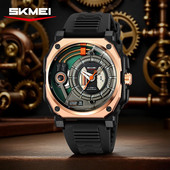 SKMEI时刻美男士 商务镂空朋克手表个性 潮流学生夜光防水腕表创意