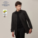 单排扣翻领商务男装 风衣男时尚 休闲外套 中长款 德鲨秋季