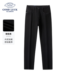 黑色牛仔裤 德鲨男装 男2024秋季 新款 子 直筒休闲裤 加绒