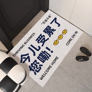 入户大门丝圈地垫进门口玄关防滑耐磨免洗脚垫子个性文字地毯脚垫