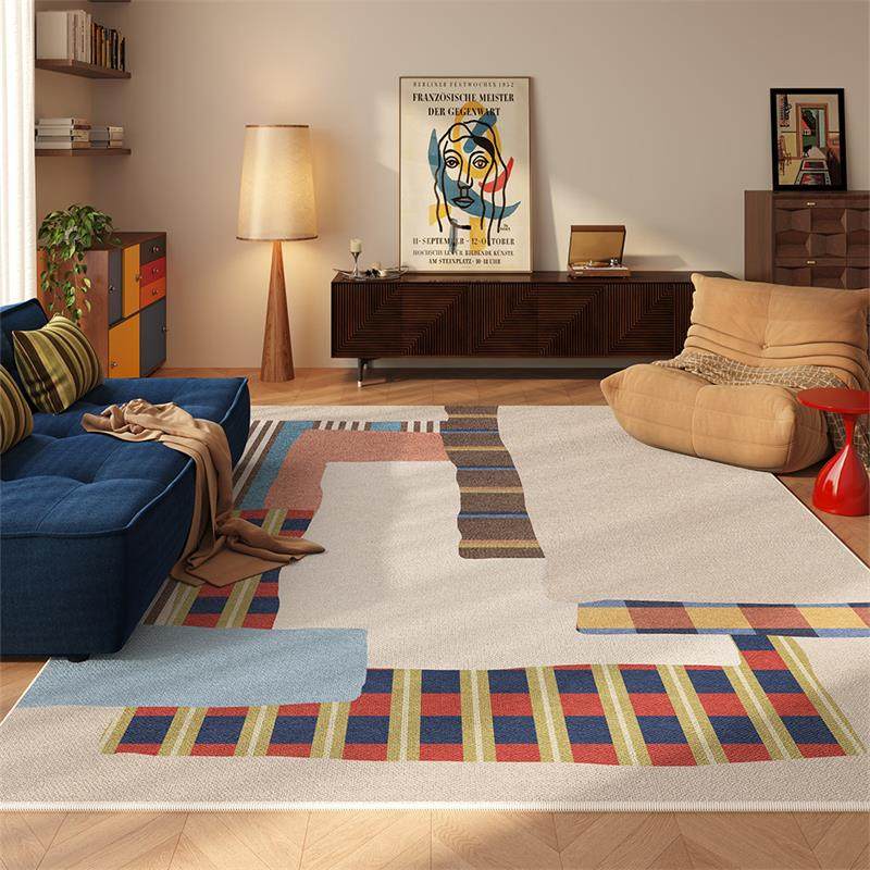 中古风地毯客厅高级感多巴胺彩色包豪斯沙发卧室方形加厚地垫天津,居家布艺,地毯,淘宝优惠券,粉丝福利购,淘宝优惠卷